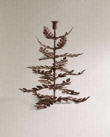 Christmas tree metal candlestick