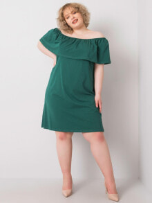 Женское платье летнее с открытыми плечами Factory Price зеленый