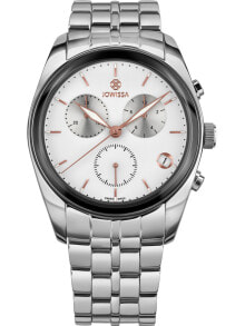 Мужские наручные часы с браслетом мужские наручные часы с серебряным браслетом Jowissa J7.102.L Lux Chronograph 40mm 5ATM