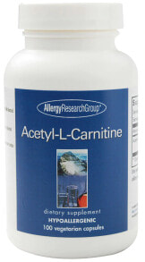 Аминокислоты allergy Research Group Acetyl-L-Carnitine Ацетил-L-карнитин 1000 мг 100 вегетарианских капсулы