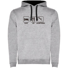 KRUSKIS Sleep eat And Sperfishing Two-Colour Hoodie