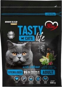 Biofeed BIOFEED TASTY CATS LIFE STERILISED WITH SALMON 600G