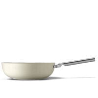 SMEG 30cm Wok Cream CKFW3001CRM - Round - Wok/Stir-Fry pan - Black - Cream - Stainless steel - PTFE - 250 °C - Aluminium - Stainless steel