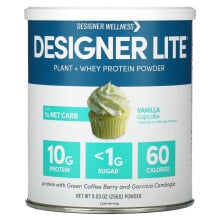 Designer Protein, Lite Protein, низкокалорийный натуральный протеин, ванильный кекс, 9,03 унц. (256 г) (Товар снят с продажи) 