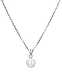 Ювелирные колье Charming Silver Diamond and Pearl Necklace Diamond Amulets DP895 (Chain, Pendant)