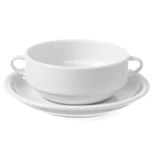 Тарелки White porcelain soup OPTIMA 380ml set of 12 - Hendi 770924