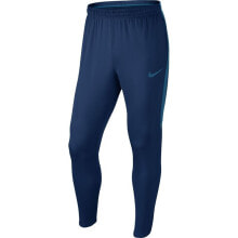 Женские кроссовки мужские брюки спортивные синие зауженные трикотажные футбольные Nike Dry Squad M 807684-430 football pants