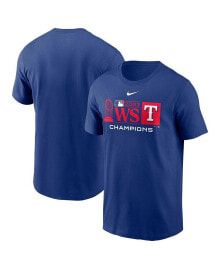Nike men's Royal Texas Rangers 2023 World Series Champions Trophy Lock Up T-shirt