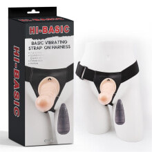 Vibrating Strap-on Harness with Hollow Dildo 7.5