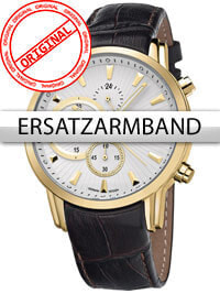 Ремешок или браслет для часов Bossart Replacement Strap Leather BW-1104 Brown Gold Clasp