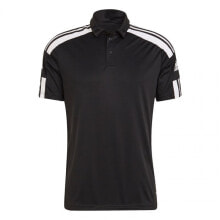Мужские спортивные поло Мужская футболка-поло спортивная черная с логотипом  Adidas Team 21 M GK9556