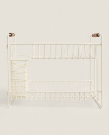 Lacquered metal dish drainer