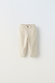 Linen blend suit trousers