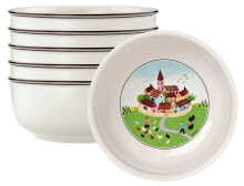 Dishes and salad bowls for serving