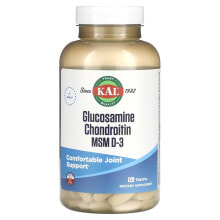 KAL, Глокозамин, хондроитин, МСМ D-3, 120 таблеток