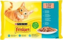 Купить влажные корма для кошек Nestle: Nestle FRISKIES KOT sasz.4x85g RYBA sos