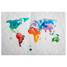 Wandbild Weltkarte Colourful World