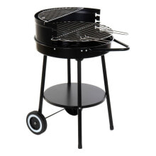 Coal Barbecue with Wheels DKD Home Decor Black Metal Plastic 59 x 49,5 x 82 cm