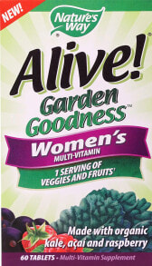 Витаминно-минеральные комплексы nature's Way Alive Garden Goodness Мультивитамины для женщин 60 таблеток