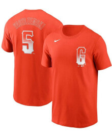 Nike men's Mike Yastrzemski Orange San Francisco Giants City Connect Name Number T-shirt