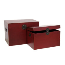 Set of Chests ORIENTE Wood 60 x 40 x 42 cm (2 Pieces)