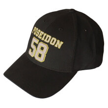 Мужские бейсболки Мужская бейсболка черная с логотипом POSEIDON 58 Cap