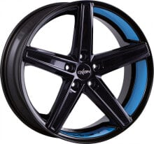 Колесный диск литой Oxigin 18 Concave black foil smurf blue 8.5x19 ET40 - LK5/112 ML66.6