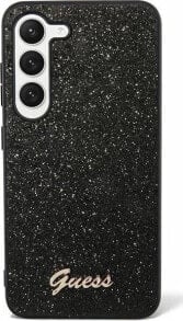 Guess Etui Guess GUHCS24LHGGSHK Samsung Galaxy S24 Ultra hardcase Glitter Script czarny/black