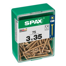 SPAX Yellox 3.0x35 mm Flat Head Wood Screw 75 Units