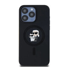 KARL LAGERFELD Klhmp15XScmkcrhk iPhone 15 Pro Max 6.7 Silicone Karl&Choupette Ring phone case