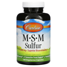 Carlson, MSM Sulfur, 1,000 mg, 300 Vegetarian Capsules