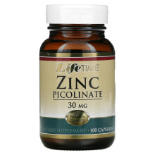 Цинк lifeTime Vitamins, Zinc Picolinate, 30 mg, 100 Capsules