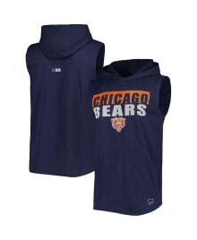 Купить мужские футболки и майки MSX by Michael Strahan: Men's Navy Chicago Bears Relay Sleeveless Pullover Hoodie