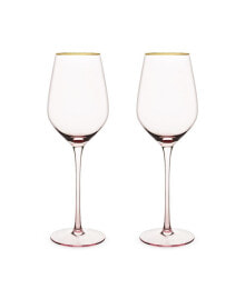Twine rose Crystal White Wine Glass, Set of 2