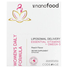 Codeage, Nanofood, липосомальная ежедневная формула для женщин, персик, 30 пакетиков по 15 мл (0,5 жидк. Унции)