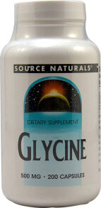 Аминокислоты Source Naturals Glycine Глицин - 500 мг 200 капсул