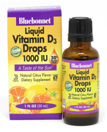 Vitamin D bluebonnet Nutrition Liquid Vitamin D3 Drops Natural Citrus -- 1000 IU - 1 fl oz