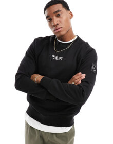 Купить мужские толстовки Marshall Artist: Marshall Artist branded sweatshirt in black