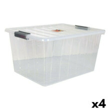 Storage Box with Lid Dem Thais 50 L 55 x 43 x 30 cm (4 Units)