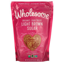 Сахар Wholesome Sweeteners, Органический легкий коричневый сахар, 1.5 фунта (680 г)