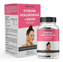 Биотин mOVit Energy Hyaluronic acid + Biotin Комплекс с гиалуроновой кислотой и биотином  для здоровья и молодости кожи 60 капсул
