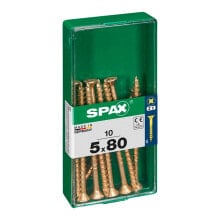 SPAX Yellox 5.0x80 mm Flat Head Wood Screw 10 Units