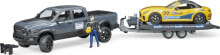 Bruder Dodge RAM 2500 Power Wagon z lawetą i autem Roadster Racing Team (02504)