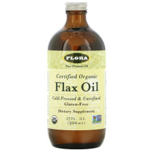 Flora, Сертифицированное органическое льняное масло, 946 мл (32 жидких унции)