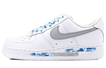 【定制球鞋】 Nike Air Force 1 Low 纯白 迷彩 涂鸦 渐变 手绘喷绘 风主题定制 低帮 板鞋 男款 蓝灰 / Кроссовки Nike Air Force 1 Low CW2288-111