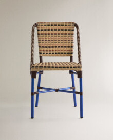 Woven chair with metal structure x collagerie