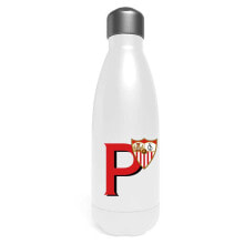 Купить спортивные бутылки для воды Sevilla FC: SEVILLA FC Letter P Customized Stainless Steel Bottle 550ml