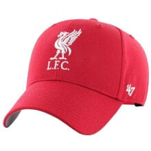 Мужские бейсболки мужская бейсболка красная с логотипом 47 Brand Liverpool FC Raised Basic Cap M EPL-RAC04CTP-RD