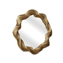 Wall mirror Romimex Golden Resin 29 x 31 x 2 cm