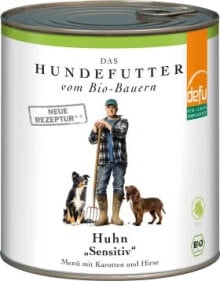 Nassfutter Hund sensitiv mit Bio Huhn, Karotten & Hirse, 820 g